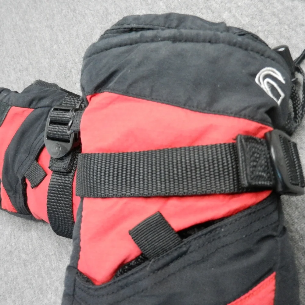 Swany‎ Gloves Boys Size Medium Red Black Insulated Adjustable Skiing